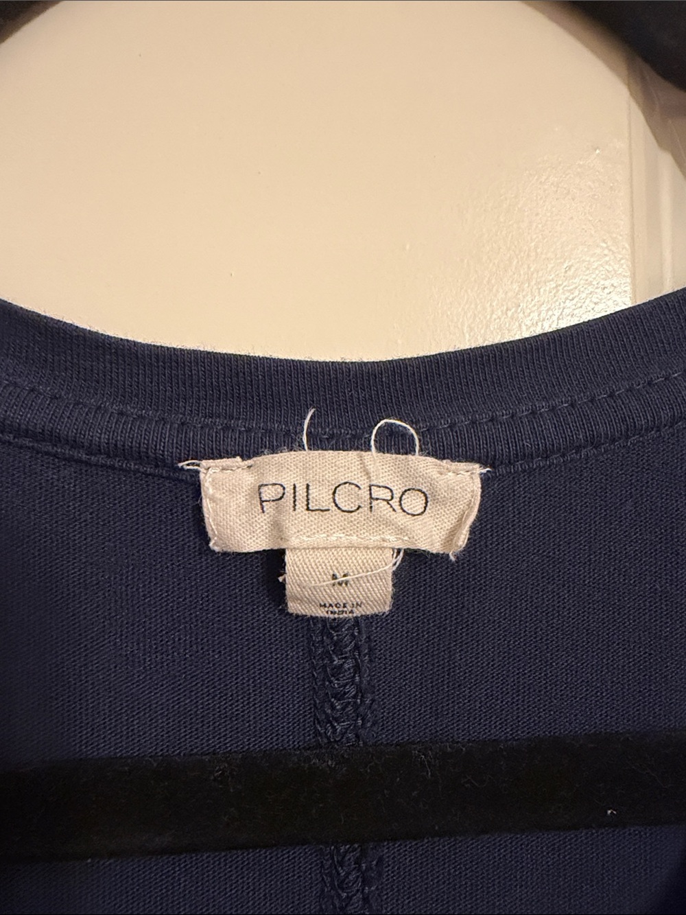 Pilcro Navy Blue Midi Dress with Small Multicolor Floral Embroidery - Picture 2 of 12